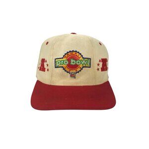 Vintage Starter 1994 NFL Hawaii Pro Bowl Snapback Hat Wool Beige Red Super 90s